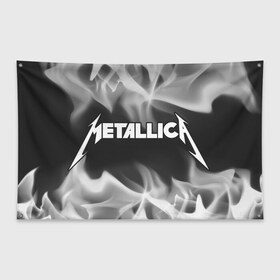 Флаг-баннер с принтом METALLICA МЕТАЛЛИКА в городе Новоалтайск, 100% полиэстер | размер 67 х 109 см, плотность ткани — 95 г/м2; по краям флага есть четыре люверса для крепления | hetfield | james | logo | metal | metalica | metallica | music | rock | star | джеймс | звезда | знак | ларс | лого | логотип | логотипы | метал | металика | металлика | музыка | рок | символ | символы | ульрих | хэтфилд
