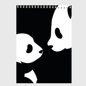 Скетчбук с принтом Panda в городе Новоалтайск, 100% бумага
 | 48 листов, плотность листов — 100 г/м2, плотность картонной обложки — 250 г/м2. Листы скреплены сверху удобной пружинной спиралью | Тематика изображения на принте: bearcat | coon bear | panda | бамбуковый медвед | большая панда | гигантская панда
