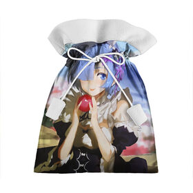 Подарочный 3D мешок с принтом Re:Zero - Rem в городе Новоалтайск, 100% полиэстер | Размер: 29*39 см | 