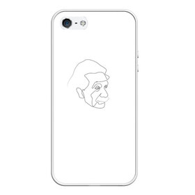 Чехол для iPhone 5/5S матовый с принтом одной линией Эйнштейн в городе Новоалтайск, Силикон | Область печати: задняя сторона чехла, без боковых панелей | альберт эйнштейн | минимализм | не отрывая руки | одной линией | портрет | портрет эйнштейна | чб | черная линия | эйнштейн