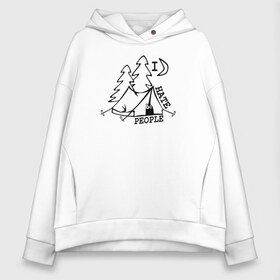Женское худи Oversize хлопок с принтом I hate people Ненавижу людей в городе Новоалтайск, френч-терри — 70% хлопок, 30% полиэстер. Мягкий теплый начес внутри —100% хлопок | боковые карманы, эластичные манжеты и нижняя кромка, капюшон на магнитной кнопке | i hate people | nature | tent | злость | ненавижу людей | одиночество | палатка | природа