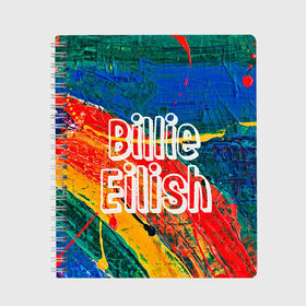 Тетрадь с принтом BILLIE EILISH WYWG в городе Новоалтайск, 100% бумага | 48 листов, плотность листов — 60 г/м2, плотность картонной обложки — 250 г/м2. Листы скреплены сбоку удобной пружинной спиралью. Уголки страниц и обложки скругленные. Цвет линий — светло-серый
 | billie | billie eilish | eilish | айлиш | билли | билли айлиш