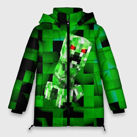 Женская зимняя куртка 3D с принтом Minecraft creeper в городе Новоалтайск, верх — 100% полиэстер; подкладка — 100% полиэстер; утеплитель — 100% полиэстер | длина ниже бедра, силуэт Оверсайз. Есть воротник-стойка, отстегивающийся капюшон и ветрозащитная планка. 

Боковые карманы с листочкой на кнопках и внутренний карман на молнии | blox | creeper | dungeons | game | geometry | logo | pixel | steve | алекс | герои | детям | зелень | игра | квадраты | крипер | куб | логотипы игр | майнкрафт | мальчикам | мобы | персонажи | пиксель | пиксельный | подземелья