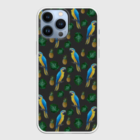Чехол для iPhone 13 Pro Max с принтом Попугай Ара в городе Новоалтайск,  |  | Тематика изображения на принте: ананас | ара | девушкам | животные | летнее | парням | пляжное | попугаи | природа | птицы | студентам | тропический лист | яркое