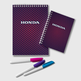 Блокнот с принтом HONDA ХОНДА в городе Новоалтайск, 100% бумага | 48 листов, плотность листов — 60 г/м2, плотность картонной обложки — 250 г/м2. Листы скреплены удобной пружинной спиралью. Цвет линий — светло-серый
 | Тематика изображения на принте: accord | auto | civic | crv | honda | jylf | logo | moto | motors | racing | sport | авто | автомобиль | аккорд | гонки | гоночный | лого | логотип | логотипы | марка | мото | моторс | мотоцикл | рщтвф | серия | символ | символы | спорт