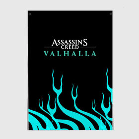 Постер с принтом Assassins Creed Valhalla в городе Новоалтайск, 100% бумага
 | бумага, плотность 150 мг. Матовая, но за счет высокого коэффициента гладкости имеет небольшой блеск и дает на свету блики, но в отличии от глянцевой бумаги не покрыта лаком | eivor | valhalla | vikings | вальгалла | вальхалла | викинги | эйвор