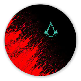 Коврик для мышки круглый с принтом Assassins Creed Valhalla в городе Новоалтайск, резина и полиэстер | круглая форма, изображение наносится на всю лицевую часть | eivor | valhalla | vikings | вальгалла | вальхалла | викинги | эйвор