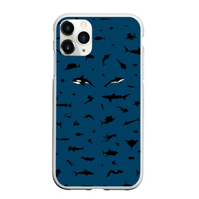 Чехол для iPhone 11 Pro матовый с принтом Fish в городе Новоалтайск, Силикон |  | dolphin | fish | killer whale | see life | shark | акула | дельфин | касатка | морские обитатели | рыба