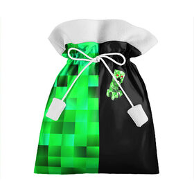 Подарочный 3D мешок с принтом MINECRAFT CREEPER в городе Новоалтайск, 100% полиэстер | Размер: 29*39 см | Тематика изображения на принте: blox | creeper | dungeons | game | geometry | green | neon | pixel | steve | алекс | детям | зелень | игра | кислотный | крипер | куб | логотипы игр | майнкрафт | мальчикам | мобы | неоновый | пиксель | пиксельный | подземелья