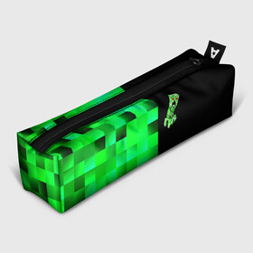 Пенал 3D с принтом MINECRAFT CREEPER в городе Новоалтайск, 100% полиэстер | плотная ткань, застежка на молнии | Тематика изображения на принте: blox | creeper | dungeons | game | geometry | green | neon | pixel | steve | алекс | детям | зелень | игра | кислотный | крипер | куб | логотипы игр | майнкрафт | мальчикам | мобы | неоновый | пиксель | пиксельный | подземелья
