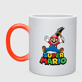 Кружка хамелеон с принтом Super Mario в городе Новоалтайск, керамика | меняет цвет при нагревании, емкость 330 мл | game | mario kart live home circuit | super mario | super mario 3d world | super mario 64 | super mario galaxy | super mario sunshine | гумба | игра super mario | игра марио | йоши | купалинги | лакиту | луиджи | марио | надпись | нинтендо | 
