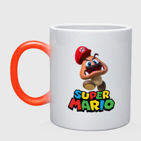 Кружка хамелеон с принтом Super Mario в городе Новоалтайск, керамика | меняет цвет при нагревании, емкость 330 мл | game | mario kart live home circuit | super mario | super mario 3d world | super mario 64 | super mario galaxy | super mario sunshine | гумба | игра super mario | игра марио | йоши | купалинги | лакиту | луиджи | марио | надпись | нинтендо | 