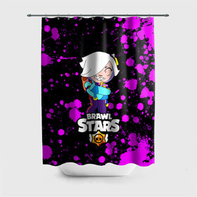 Штора 3D для ванной с принтом Brawl Stars/Колетта в городе Новоалтайск, 100% полиэстер | плотность материала — 100 г/м2. Стандартный размер — 146 см х 180 см. По верхнему краю — пластиковые люверсы для креплений. В комплекте 10 пластиковых колец | bibi | crow | koletta | leon | nita | sandy | wings | бравл старс | брызги | герои | девочкам | демон | детям | единорог | звезда | звездные | колетт | краска | крылья | леон | логотипы игр | неоновые | персонажи | сенди