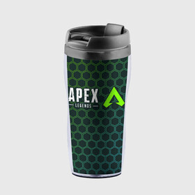 Термокружка-непроливайка с принтом APEX LEGENDS / АПЕКС ЛЕГЕНД в городе Новоалтайск, внутренняя часть — пищевой пластик, наружная часть — прозрачный пластик, между ними — полиграфическая вставка с рисунком | объем — 350 мл, герметичная крышка | apex | game | games | legend | legends | logo | апекс | битва | игра | игры | королевская | легенд | легендс | лого | логотип | логотипы | символ | символы