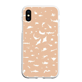 Чехол для iPhone XS Max матовый с принтом Manta 2 в городе Новоалтайск, Силикон | Область печати: задняя сторона чехла, без боковых панелей | Тематика изображения на принте: dolphin | fish | killer whale | manta | see life | shark | акула | дельфин | касатка | морские жители | рыба