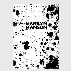 Скетчбук с принтом MARILYN MANSON в городе Новоалтайск, 100% бумага
 | 48 листов, плотность листов — 100 г/м2, плотность картонной обложки — 250 г/м2. Листы скреплены сверху удобной пружинной спиралью | Тематика изображения на принте: him | korn | nightwish | rock | zombie | великий | гитара | готика | готические | грязный | грязь | логотипы рок групп | металл | металлика | металлист | музыка | музыкальные | мэрилин мэнсон | рок группа | рокер