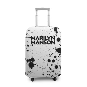 Чехол для чемодана 3D с принтом MARILYN MANSON в городе Новоалтайск, 86% полиэфир, 14% спандекс | двустороннее нанесение принта, прорези для ручек и колес | him | korn | nightwish | rock | zombie | великий | гитара | готика | готические | грязный | грязь | логотипы рок групп | металл | металлика | металлист | музыка | музыкальные | мэрилин мэнсон | рок группа | рокер