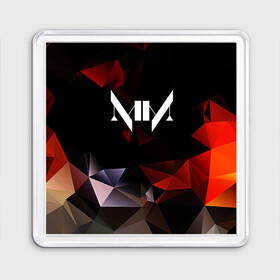 Магнит 55*55 с принтом MARILYN MANSON в городе Новоалтайск, Пластик | Размер: 65*65 мм; Размер печати: 55*55 мм | geometry | him | korn | nightwish | rock | zombie | великий | геометрические | гитара | готика | готические | логотипы рок групп | металл | металлика | металлист | музыка | музыкальные | мэрилин мэнсон | рок группа