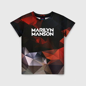 Детская футболка 3D с принтом MARILYN MANSON в городе Новоалтайск, 100% гипоаллергенный полиэфир | прямой крой, круглый вырез горловины, длина до линии бедер, чуть спущенное плечо, ткань немного тянется | geometry | him | korn | nightwish | rock | zombie | великий | геометрические | гитара | готика | готические | логотипы рок групп | металл | металлика | металлист | музыка | музыкальные | мэрилин мэнсон | рок группа