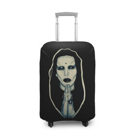 Чехол для чемодана 3D с принтом Marilyn Manson в городе Новоалтайск, 86% полиэфир, 14% спандекс | двустороннее нанесение принта, прорези для ручек и колес | manson | marilyn | marilyn manson | мэнсон | мэрилин | мэрилин мэнсон