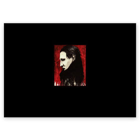 Поздравительная открытка с принтом Marilyn Manson в городе Новоалтайск, 100% бумага | плотность бумаги 280 г/м2, матовая, на обратной стороне линовка и место для марки
 | manson | marilyn | marilyn manson | мэнсон | мэрилин | мэрилин мэнсон