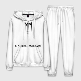 Мужской костюм 3D с принтом Marilyn Manson в городе Новоалтайск, 100% полиэстер | Манжеты и пояс оформлены тканевой резинкой, двухслойный капюшон со шнурком для регулировки, карманы спереди | Тематика изображения на принте: manson | marilyn | marilyn manson | мэнсон | мэрилин | мэрилин мэнсон