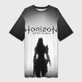 Платье-футболка 3D с принтом Horizon Zero Dawn в городе Новоалтайск,  |  | fog | girl | horizon zero dawn | девушка | силуэт | туман | хоризон зеро давн