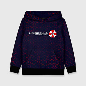 Детская толстовка 3D с принтом UMBRELLA CORP / АМБРЕЛЛА в городе Новоалтайск, 100% полиэстер | двухслойный капюшон со шнурком для регулировки, мягкие манжеты на рукавах и по низу толстовки, спереди карман-кенгуру с мягким внутренним слоем | Тематика изображения на принте: corp | corporation | evil | game | games | logo | resident | umbrella | амбрелла | зла | зонт | зонтик | игра | игры | корп | корпорация | лого | логотип | обитель | резидент | символ | эвил