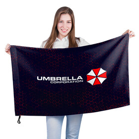 Флаг 3D с принтом UMBRELLA CORP / АМБРЕЛЛА в городе Новоалтайск, 100% полиэстер | плотность ткани — 95 г/м2, размер — 67 х 109 см. Принт наносится с одной стороны | corp | corporation | evil | game | games | logo | resident | umbrella | амбрелла | зла | зонт | зонтик | игра | игры | корп | корпорация | лого | логотип | обитель | резидент | символ | эвил