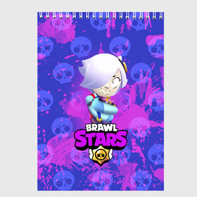 Скетчбук с принтом Colette - Brawl Stars в городе Новоалтайск, 100% бумага
 | 48 листов, плотность листов — 100 г/м2, плотность картонной обложки — 250 г/м2. Листы скреплены сверху удобной пружинной спиралью | Тематика изображения на принте: brawlstars | collete | starr park | supercell | бравл | бравлер | бравлпасс | бравлстарс | бравлстарсигра | бравлы | звездный парк | колет | колета | колетт | колетта | новый перс | перс бравл | псих | старр парк