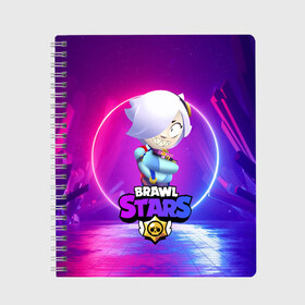 Тетрадь с принтом Colette - Brawl Stars в городе Новоалтайск, 100% бумага | 48 листов, плотность листов — 60 г/м2, плотность картонной обложки — 250 г/м2. Листы скреплены сбоку удобной пружинной спиралью. Уголки страниц и обложки скругленные. Цвет линий — светло-серый
 | brawlstars | collete | starr park | supercell | бравл | бравлер | бравлпасс | бравлстарс | бравлстарсигра | бравлы | звездный парк | колет | колетта | новый перс | перс бравл | псих | старр парк | суперселл | суперцел
