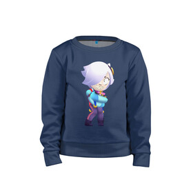 Детский свитшот хлопок с принтом Colette - Brawl Stars в городе Новоалтайск, 100% хлопок | круглый вырез горловины, эластичные манжеты, пояс и воротник | brawlstars | collete | starr park | supercell | бравл | бравлер | бравлпасс | бравлстарс | бравлстарсигра | бравлы | звездный парк | колет | колета | колетт | колетта | новый перс | перс бравл | псих | старр парк