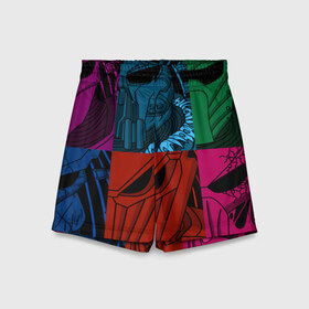 Детские спортивные шорты 3D с принтом ХИЩНИК PREDATOR в городе Новоалтайск,  100% полиэстер
 | пояс оформлен широкой мягкой резинкой, ткань тянется
 | 