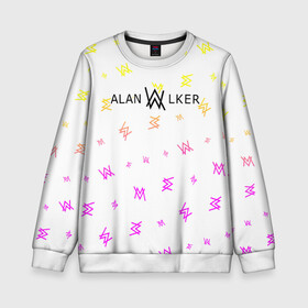 Детский свитшот 3D с принтом ALAN WALKER / АЛАН УОКЕР в городе Новоалтайск, 100% полиэстер | свободная посадка, прямой крой, мягкая тканевая резинка на рукавах и понизу свитшота | Тематика изображения на принте: alan | faded | house | logo | music | walker | алан | вокер | волкер | диджей | лого | логотип | логотипы | музыка | музыкант | символ | символы | танцеальная | уокер | хаус | электронная