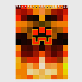 Скетчбук с принтом Minecraft Dungeons в городе Новоалтайск, 100% бумага
 | 48 листов, плотность листов — 100 г/м2, плотность картонной обложки — 250 г/м2. Листы скреплены сверху удобной пружинной спиралью | Тематика изображения на принте: blox | creeper | dungeons | geometry | logo games | orange | pixel | red | steve | алекс | геометрия | детям | крипер | куб | логотипы игр | майнкрафт | мальчикам | мобы | огненный | огонь | пигги | пиксель | пиксельный | подземелья