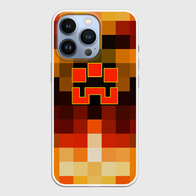 Чехол для iPhone 13 Pro с принтом Minecraft Dungeons в городе Новоалтайск,  |  | Тематика изображения на принте: blox | creeper | dungeons | geometry | logo games | orange | pixel | red | steve | алекс | геометрия | детям | крипер | куб | логотипы игр | майнкрафт | мальчикам | мобы | огненный | огонь | пигги | пиксель | пиксельный | подземелья
