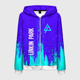 Мужская толстовка 3D на молнии с принтом LINKIN PARK ЛИНКИН ПАРК в городе Новоалтайск, 100% полиэстер | длина до линии бедра, манжеты и пояс оформлены мягкой тканевой резинкой, двухслойный капюшон со шнурком для регулировки, спереди молния, по бокам два кармана | Тематика изображения на принте: 
