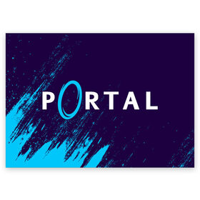 Поздравительная открытка с принтом PORTAL / ПОРТАЛ в городе Новоалтайск, 100% бумага | плотность бумаги 280 г/м2, матовая, на обратной стороне линовка и место для марки
 | game | games | half | half life | halflife | life | logo | portal | portal 2 | portal2 | valve | игра | игры | лайф | лого | логотип | логотипы | портал | портал 2 | портал2 | символ | символы | халф | халф лайф | халфлайф