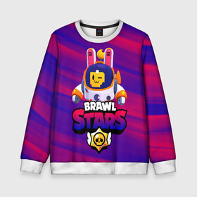 Детский свитшот 3D с принтом ЛУННЫЙ СПРУТ BRAWL STARS в городе Новоалтайск, 100% полиэстер | свободная посадка, прямой крой, мягкая тканевая резинка на рукавах и понизу свитшота | 8 bit | brawl | crow | leon | max | mecha | moon sprout | nani | rogue | sally | spike | sprout | stars | werewolf | wolf | бравл | волк | ворон | заяц | леон | лунный спрут | макс | мортис | нани | оборотень | ребенку | робот | салли 