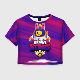 Женская футболка Crop-top 3D с принтом ЛУННЫЙ СПРУТ BRAWL STARS в городе Новоалтайск, 100% полиэстер | круглая горловина, длина футболки до линии талии, рукава с отворотами | 8 bit | brawl | crow | leon | max | mecha | moon sprout | nani | rogue | sally | spike | sprout | stars | werewolf | wolf | бравл | волк | ворон | заяц | леон | лунный спрут | макс | мортис | нани | оборотень | ребенку | робот | салли 