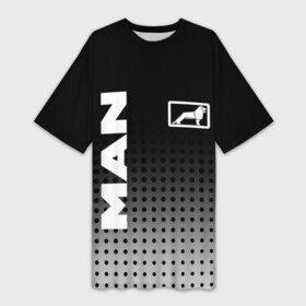 Платье-футболка 3D с принтом MAN в городе Новоалтайск,  |  | man | man logo | man значок | man лого | man логотип | водитель | грузовик | грузовой | дальнобойщик | ман | ман значок | ман лого | ман логотип | фура | шофер