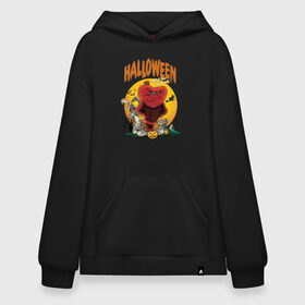 Худи SuperOversize хлопок с принтом Witch Has My Candy! в городе Новоалтайск, 70% хлопок, 30% полиэстер, мягкий начес внутри | карман-кенгуру, эластичная резинка на манжетах и по нижней кромке, двухслойный капюшон
 | bugs bunny | gossamer | looney tunes | vdzabma | багз банни | госсамер | луни тюнз