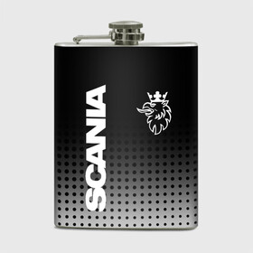 Фляга с принтом Scania в городе Новоалтайск, металлический корпус | емкость 0,22 л, размер 125 х 94 мм. Виниловая наклейка запечатывается полностью | king of road | king of the road | saab | saab logo | scania | scania king | scania logo | грузовик | дальнобойщик | сааб | сканиа | скания | скания значок | скания лого | скания логотип | скания символ | шофер