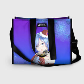 Сумка-шоппер 3D с принтом ReZero Новогодний в городе Новоалтайск, 100% полиэстер | застегивается на металлическую кнопку; внутренний карман застегивается на молнию. Стенки укреплены специальным мягким материалом, чтобы защитить содержимое от несильных ударов
 | anime girls | beatrice re zero | emilia re zero | isekai seikatsu | kara hajimeru | puck re zero | ram re zero | re zero | re:zero | rem re zero | аниме | аниме re zero | анимэ | манга | новогодний re zero | новый год | рам ре зеро | ранобэ | р
