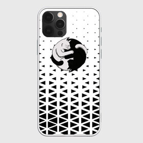 Чехол для iPhone 12 Pro Max с принтом Коты Инь Янь в городе Новоалтайск, Силикон |  | инь | кот | кот инь янь | коты | коты инь янь | кошка | кошки инь янь | янь