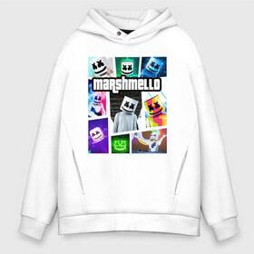 Мужское худи Oversize хлопок с принтом MARSHMELLO (GTA STYLE) в городе Новоалтайск, френч-терри — 70% хлопок, 30% полиэстер. Мягкий теплый начес внутри —100% хлопок | боковые карманы, эластичные манжеты и нижняя кромка, капюшон на магнитной кнопке | dj | fortnite | marshmello | диджей | маршмелло | мершмеллоу | скин | фортнайт