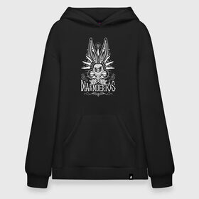 Худи SuperOversize хлопок с принтом Dia De Los Muertos в городе Новоалтайск, 70% хлопок, 30% полиэстер, мягкий начес внутри | карман-кенгуру, эластичная резинка на манжетах и по нижней кромке, двухслойный капюшон
 | Тематика изображения на принте: bugs bunny | looney tunes | vdzabma | багз банни | луни тюнз