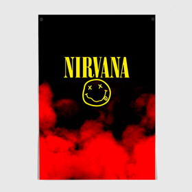 Постер с принтом NIRVANA. в городе Новоалтайск, 100% бумага
 | бумага, плотность 150 мг. Матовая, но за счет высокого коэффициента гладкости имеет небольшой блеск и дает на свету блики, но в отличии от глянцевой бумаги не покрыта лаком | nirvana | smile | курт кобейн | нирвана | смайл