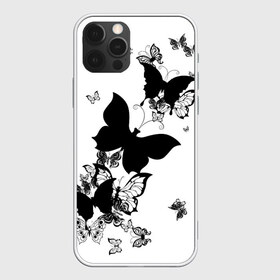 Чехол для iPhone 12 Pro Max с принтом Черные бабочки на белом в городе Новоалтайск, Силикон |  | angel | black and white | butterfly | fairy | fashion girl | wings | ангел | бабочка | девушке | животные | крылья | летающие | магия | махаон | мотылек | мотыльки | насекомые | нежные | подарок | природа | сказочные | татуировки