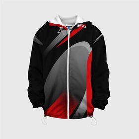 Детская куртка 3D с принтом SPORT WEAR в городе Новоалтайск, 100% полиэстер | застежка — молния, подол и капюшон оформлены резинкой с фиксаторами, по бокам — два кармана без застежек, один потайной карман на груди, плотность верхнего слоя — 90 г/м2; плотность флисового подклада — 260 г/м2 | abstraction | geometry | neon | sport | sport wear | texture | абстракция | брызги | геометрия | краски | красный | линии | неон | неоновый | полосы | соты | спорт | спортивная одежда | спортивная форма | текстура | фигуры